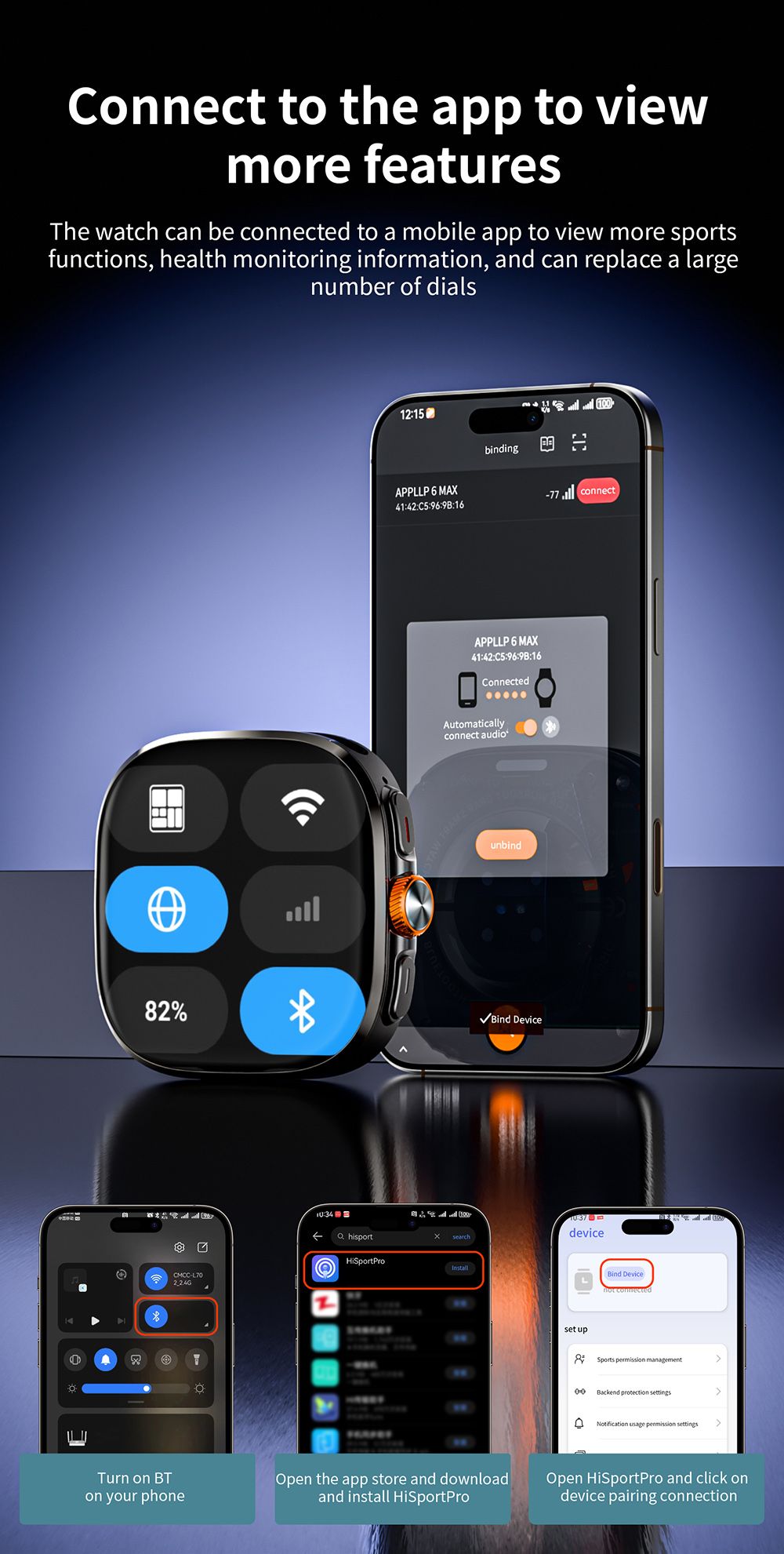 LOKMAT APPLLP 6 MAX Smartwatch 3GB RAM 32GB ROM 2 16 inch AMOLED Screen Supports 4G/5G LTE GPS Positioning