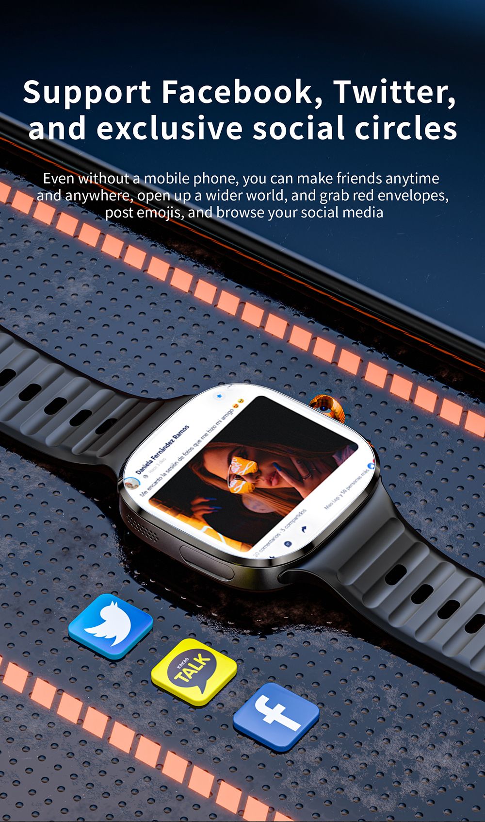 LOKMAT APPLLP 6 MAX Smartwatch 3GB RAM 32GB ROM 2 16 inch AMOLED Screen Supports 4G/5G LTE GPS Positioning