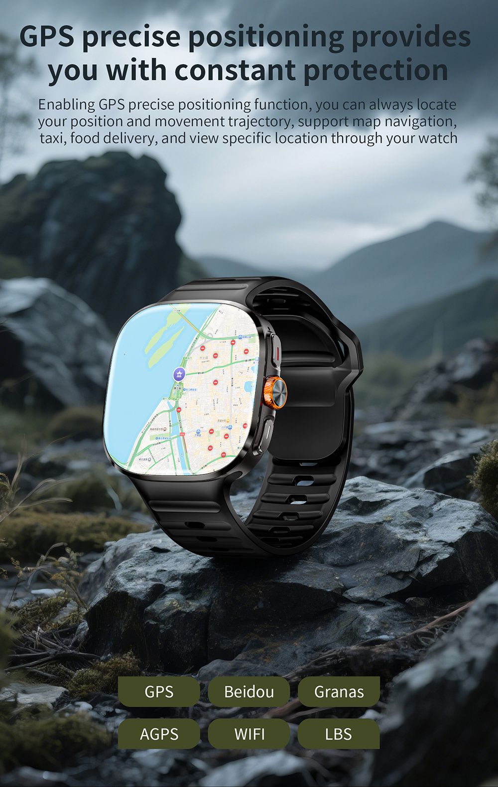 LOKMAT APPLLP 6 MAX Smartwatch 3GB RAM 32GB ROM 2 16 inch AMOLED Screen Supports 4G/5G LTE GPS Positioning