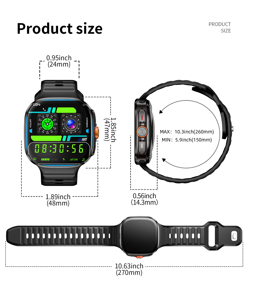 LOKMAT APPLLP 6 MAX Smartwatch 3GB RAM 32GB ROM 2 16 inch AMOLED Screen Supports 4G/5G LTE GPS Positioning
