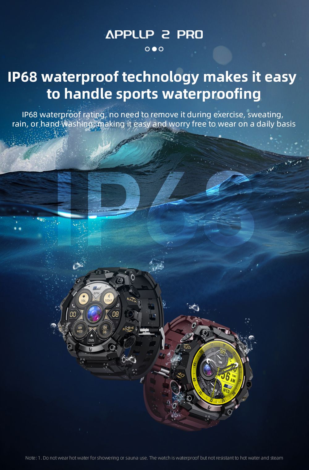 LOKMAT APPLLP 2 Pro Smartwatch 1 508 inch AMOLED Screen Supports 5G LTE Dual Cameras Facial Recognition Health Data Monito