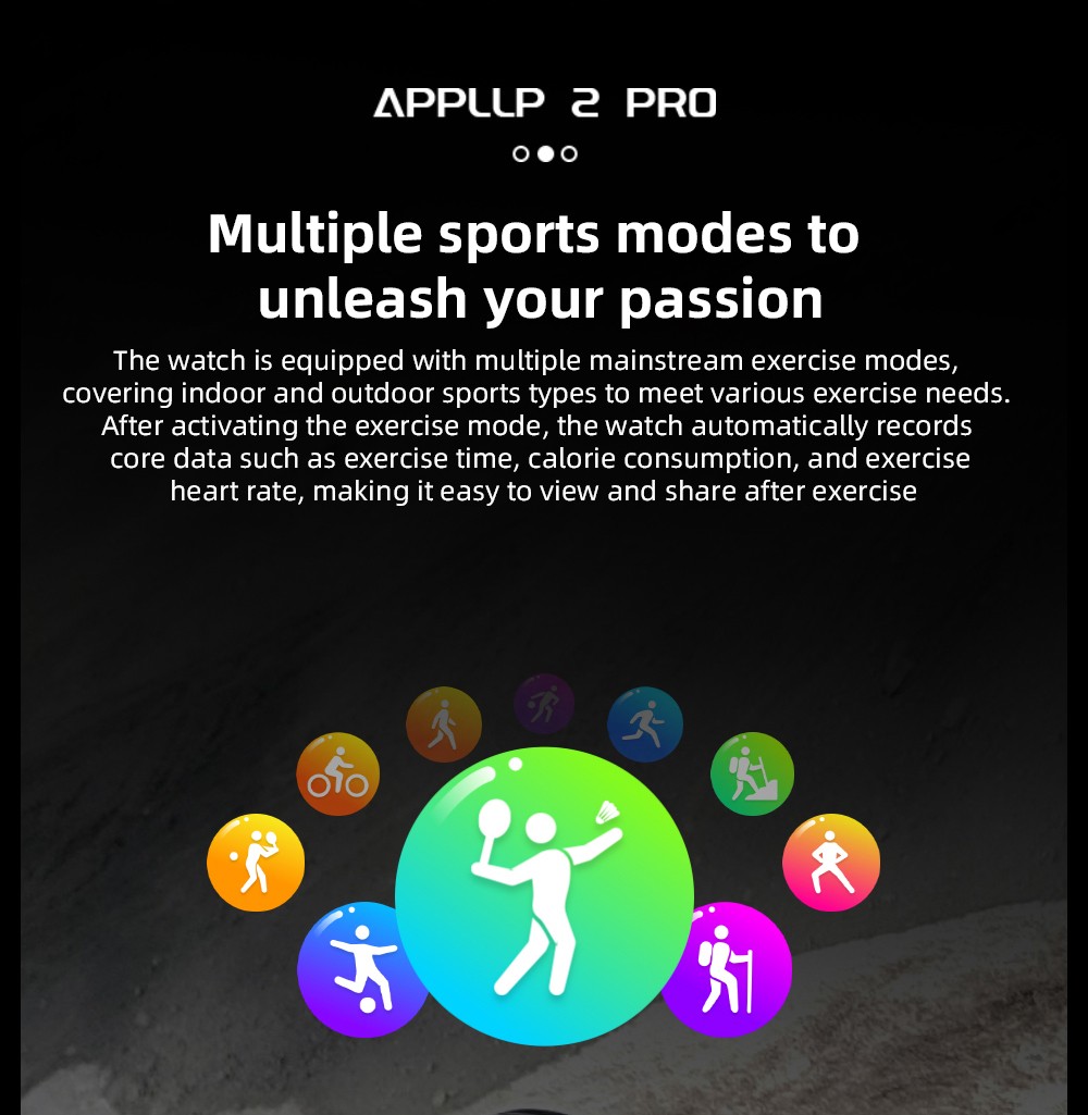 LOKMAT APPLLP 2 Pro Smartwatch 1 508 inch AMOLED Screen Supports 5G LTE Dual Cameras Facial Recognition Health Data Monito